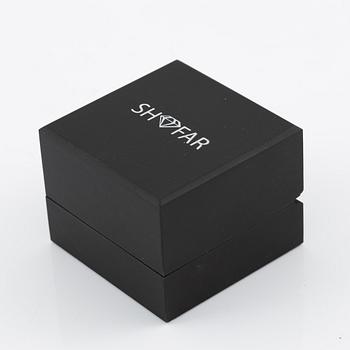 Ring 18K white gold set with an oval brilliant-cut diamond, accompanied by a GIA report.