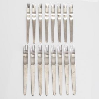 Arne Jacobsen, a 46 piece cutlery set  'AJ-bestick' A. Michelsen and Georg Jensen, Denmark.