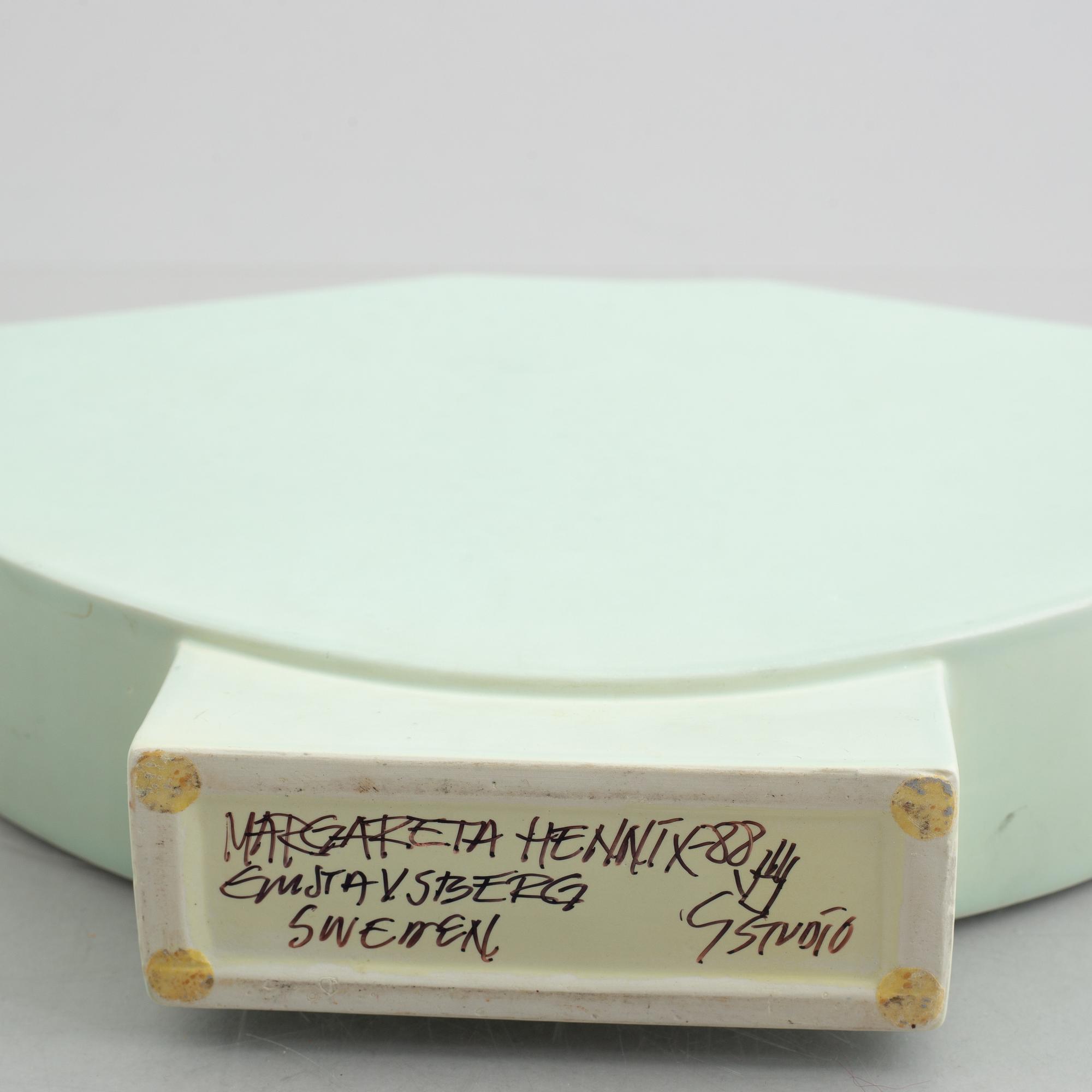 Margareta Hennix, a set of three, "Moonlander", stoneware vases, Gustavsberg Studio 1988.