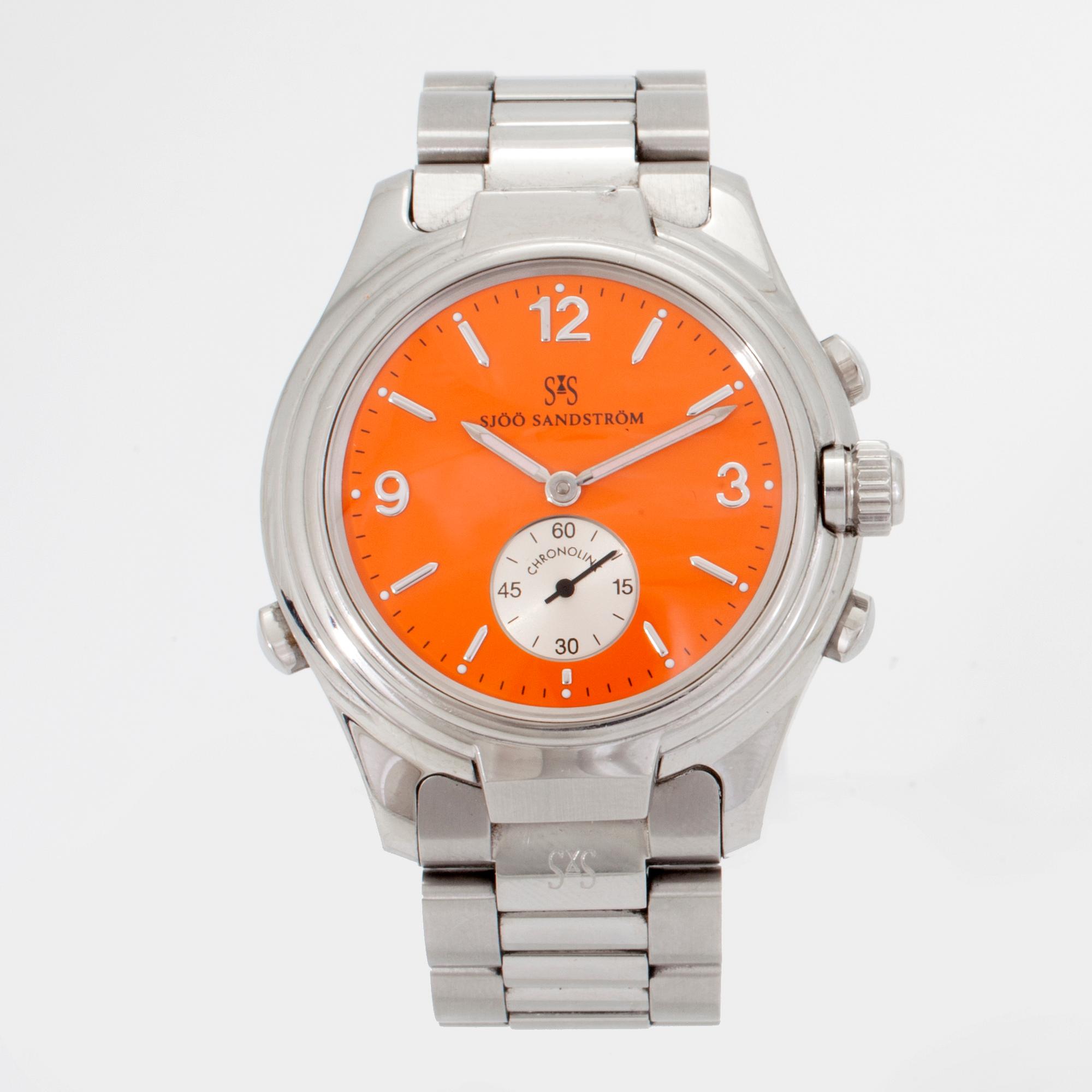 SJÖÖ SANDSTRÖM, Chronolink, Worldtimer UTC, "Racing", armbandsur, 40 mm,