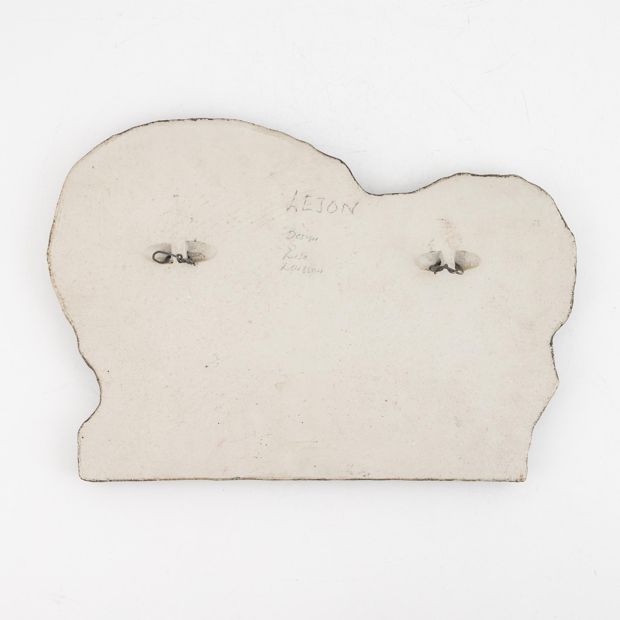 Lisa Larson, väggrelief, stengods, Gustavsberg.