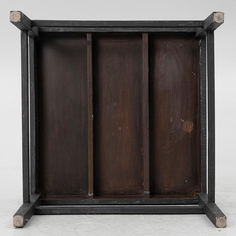 Two gustavian style stools, 20th century.