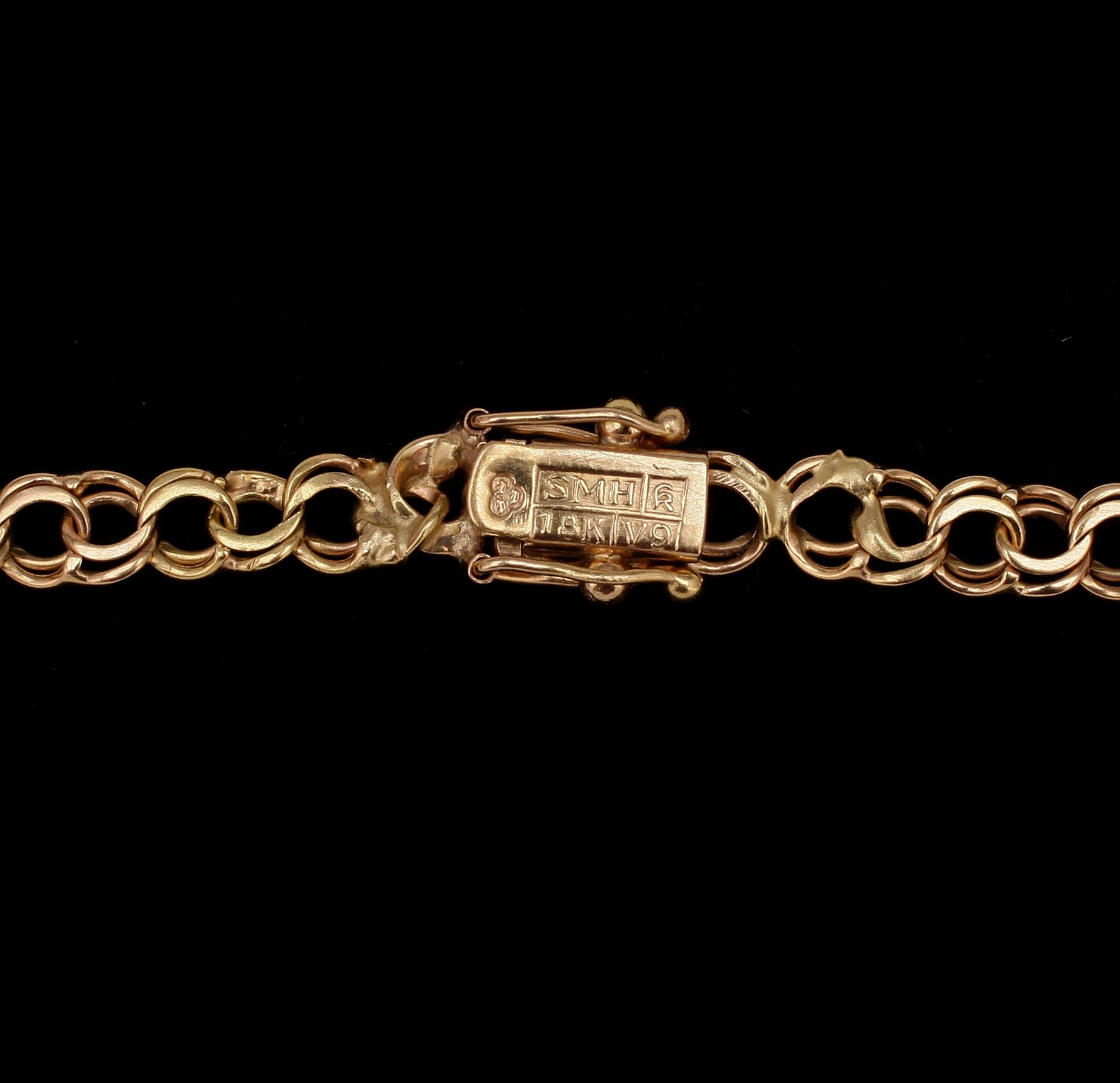 HALSKEDJA, 18 k guld, Curt Hallberg guldvarufabrik AB, Köping, 1971. Tot vikt 18 g.