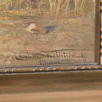 CHARLOTTE WAHLSTRÖM, oil on canvas, signerad and dated -97.