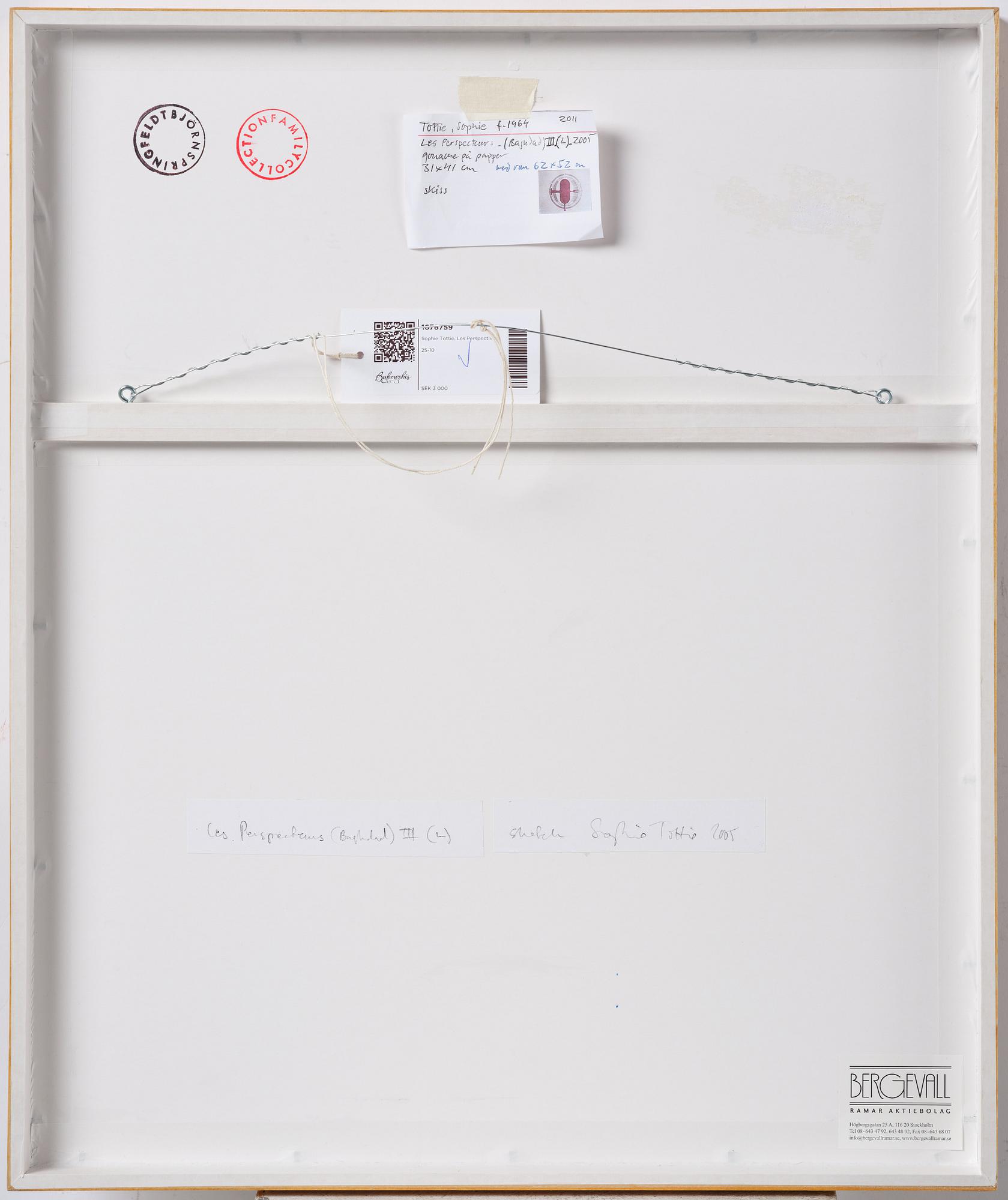 Sophie Tottie, "Les Perspecteurs (Baghdad) III (L)".