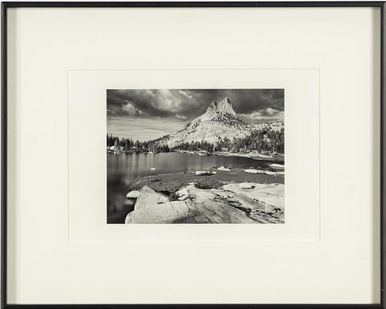Ansel Adams, "Cathedral Peak and Lake".