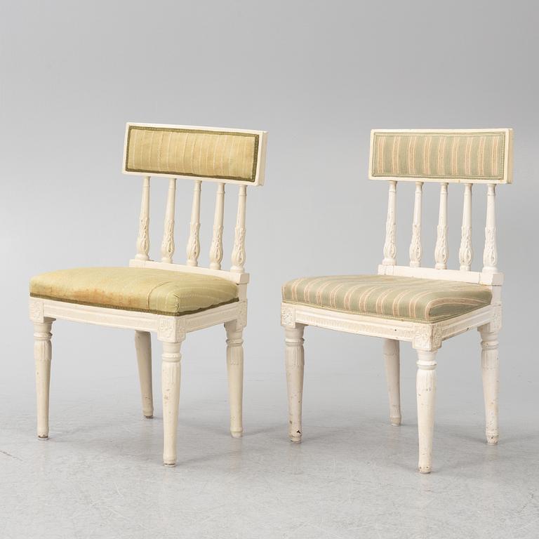 Chairs, 12 pcs, Gustavian, circa 1800.