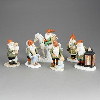 FIGURINER, 6 st, porslin, efter Jenny Nyström, utgivna av Kalmar Läns Museum.