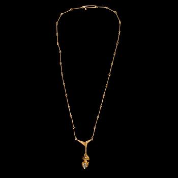 COLLIER, 18k guld, Björn Weckström, Lapponia, Finland, 1976. Vikt 9 g.