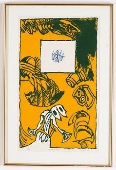 Pierre Alechinsky, lithograph in colours, 1978, signed 3/125.