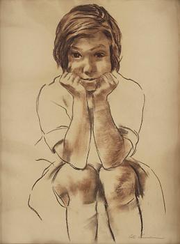 Lotte Laserstein, Seated girl.