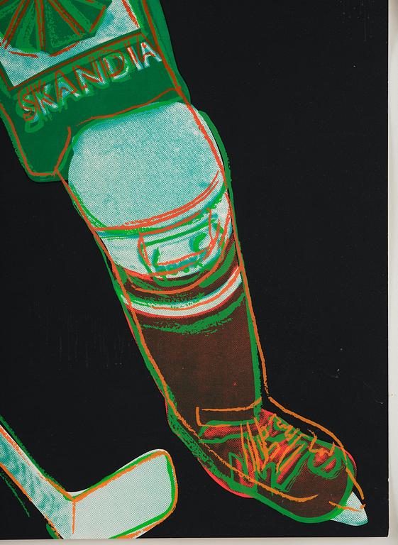 Andy Warhol, "Frölunda Hockey Player".