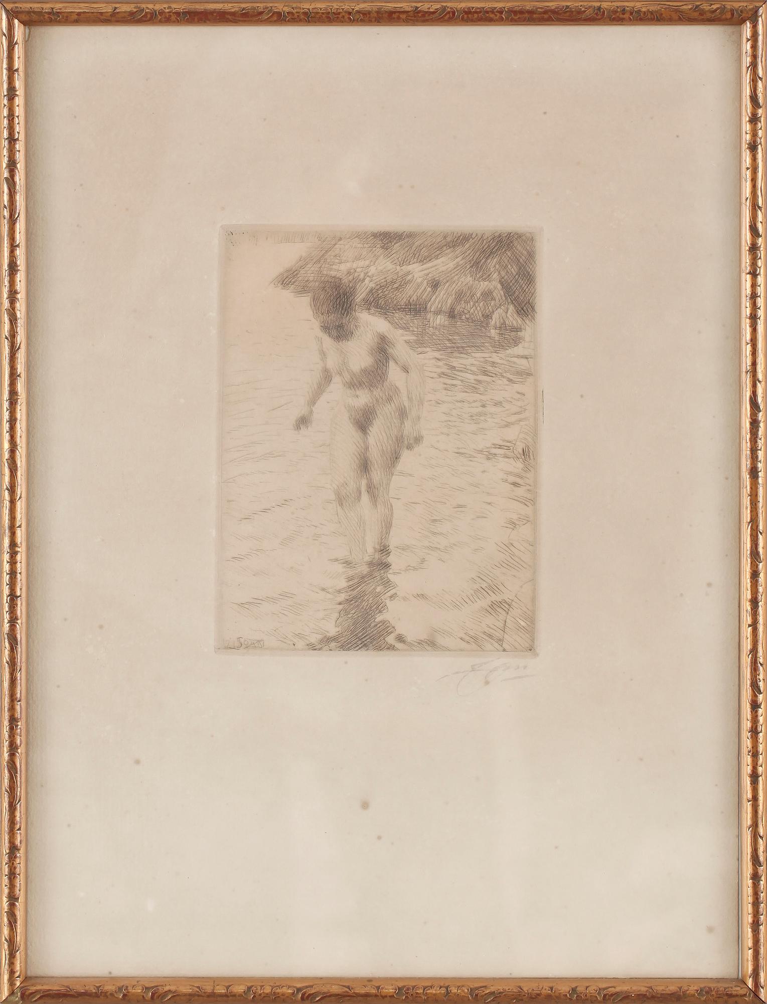 ANDERS ZORN, etsning, signerad, daterad 1915 i plåten.