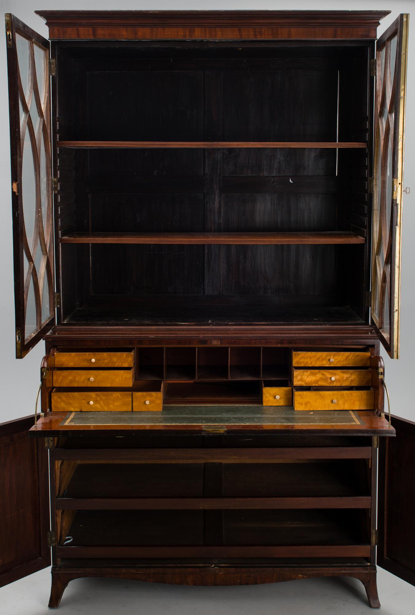 A 1830s Regency Secretaire Bookcase.