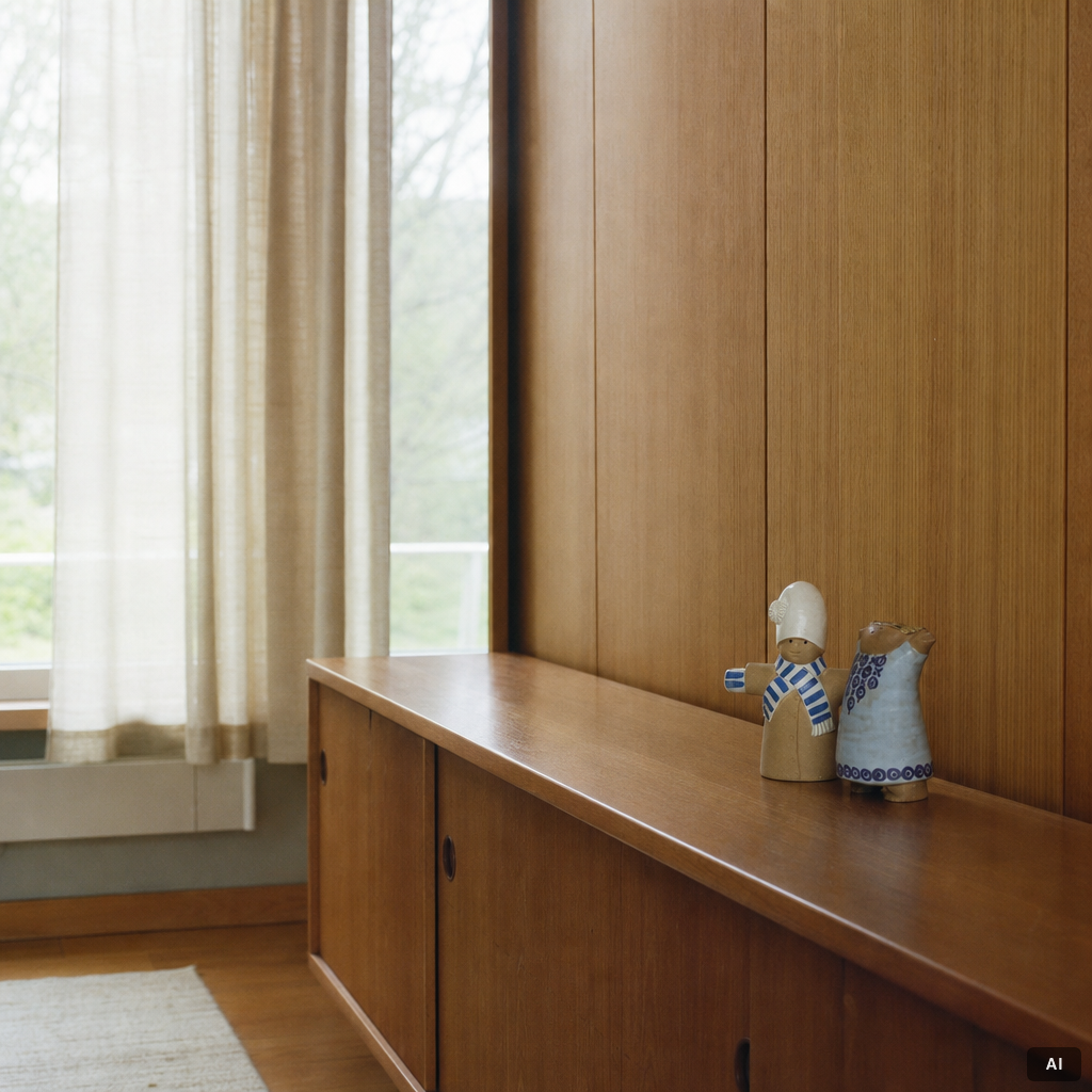 Lisa Larson, Two stoneware figurines, 'Susanna' and 'Julius', Gustavsberg.