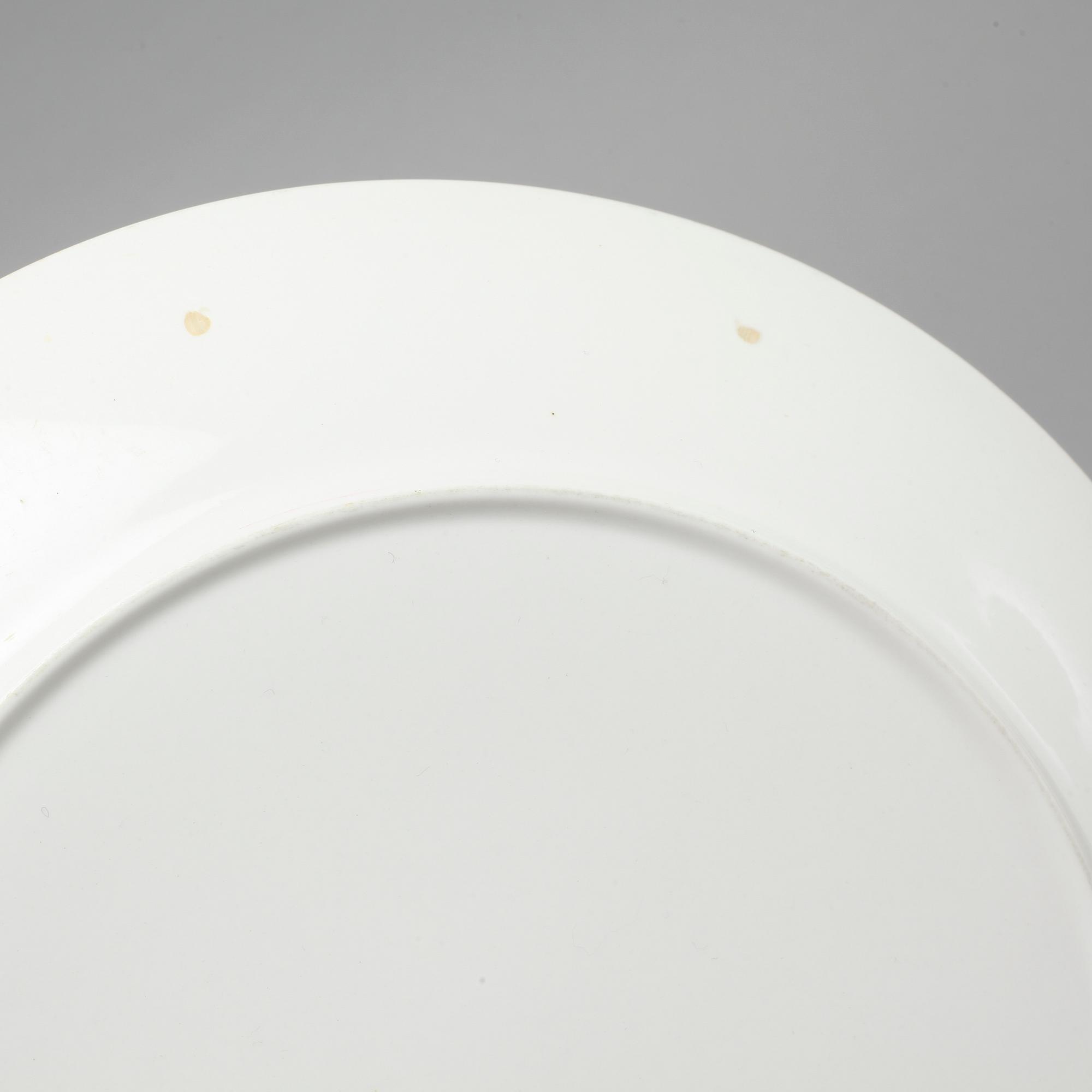 STIG LINDBERG, 6 st tallrikar, "Boro", porslin, Gustavsberg,