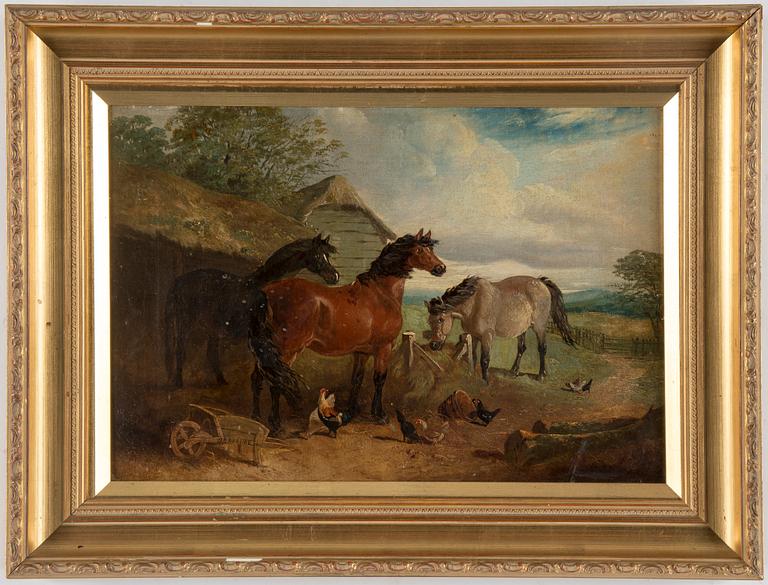 JOHN FREDERICK HERRING SEN, his art, oil on canvas, signed.