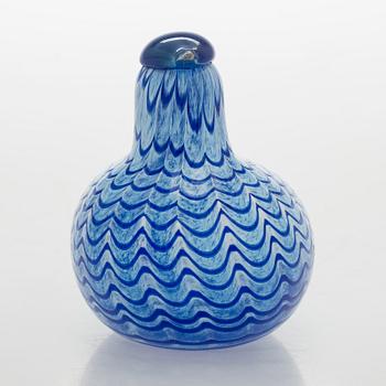 Oiva Toikka, a glass "Blue Bird", signed O. Toikka, Nuutajärvi.