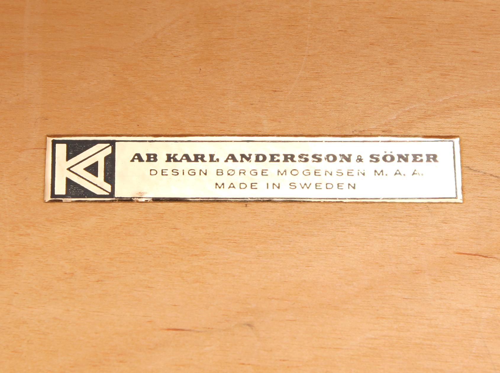 STOLAR, 4 st, och BORD, Børge Mogensen, Karl Andersson & Söner, 1900-talets andra hälft.