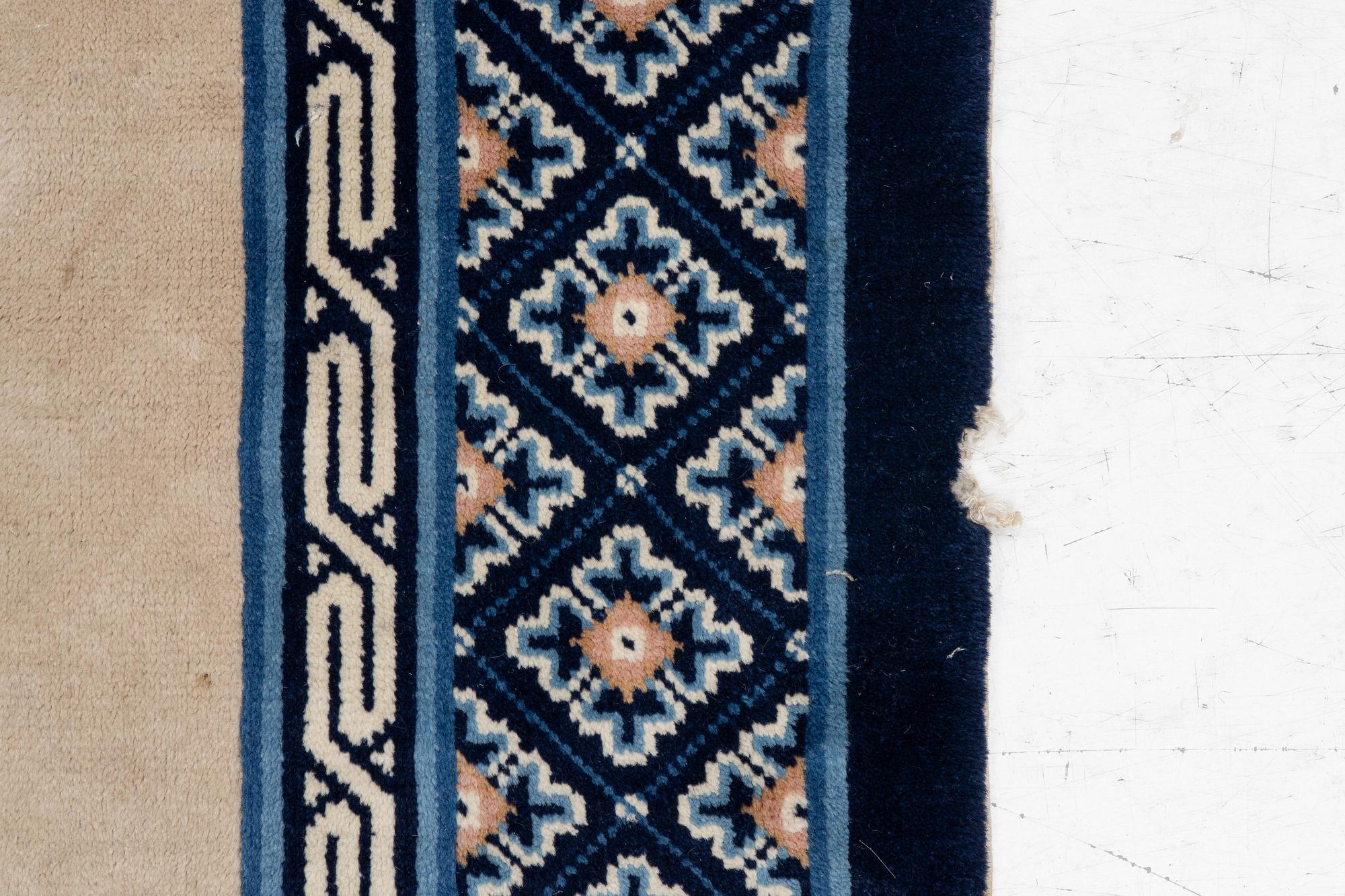 Rug, old, China, "antique finish", approx. 204 x 125 cm.