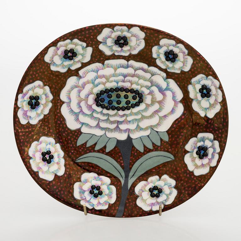 a ceramic 'Fiori dish', marked Birger Kaipiainen, Arabia art made in Finland 1983, 1615/2000.