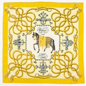 Hermès, a 'Palefroi' silk scarf.