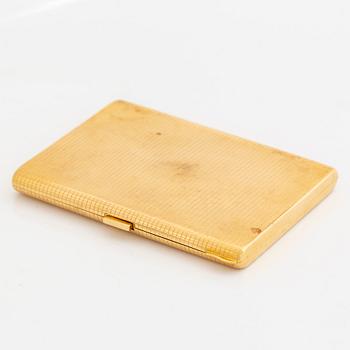 18K gold cigarette case.