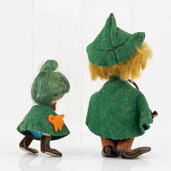Two Moomin characters from Atelier Fauni, Finland, 1950's/60's.