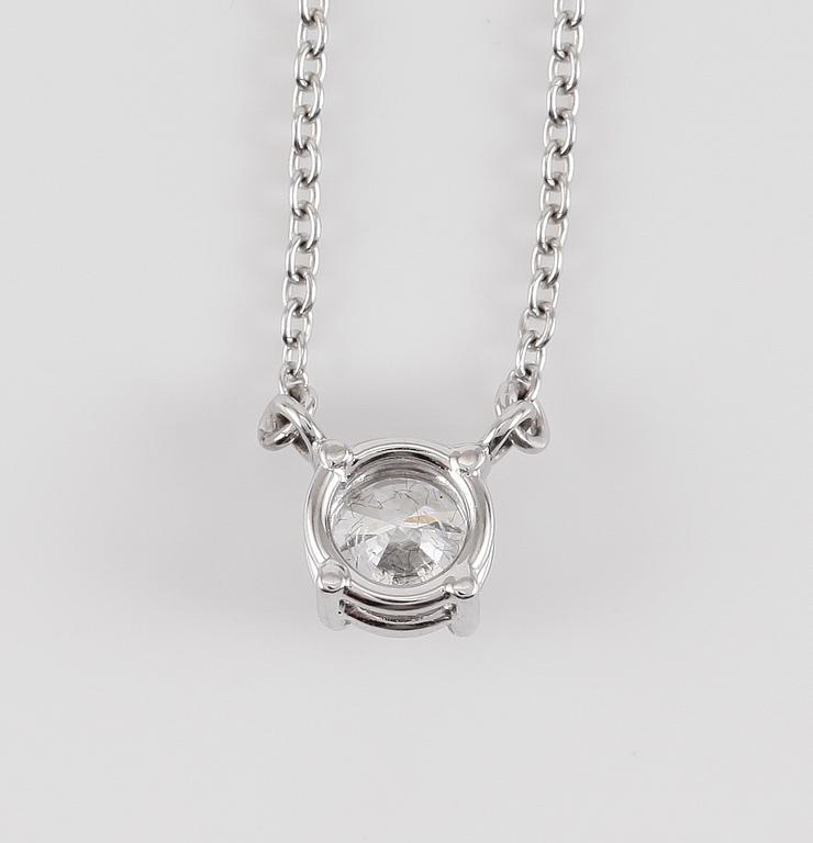 COLLIER, 18K vitguld och diamant ca 0.83 ct.