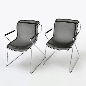 A pair of Charles Pollok Penelope chairs for Castelli 1982.