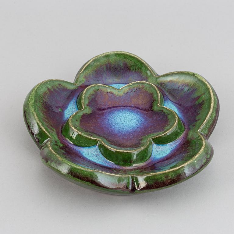 Sylvia Leuchovius, four ceramic dishes and bowls, Rörstrand.