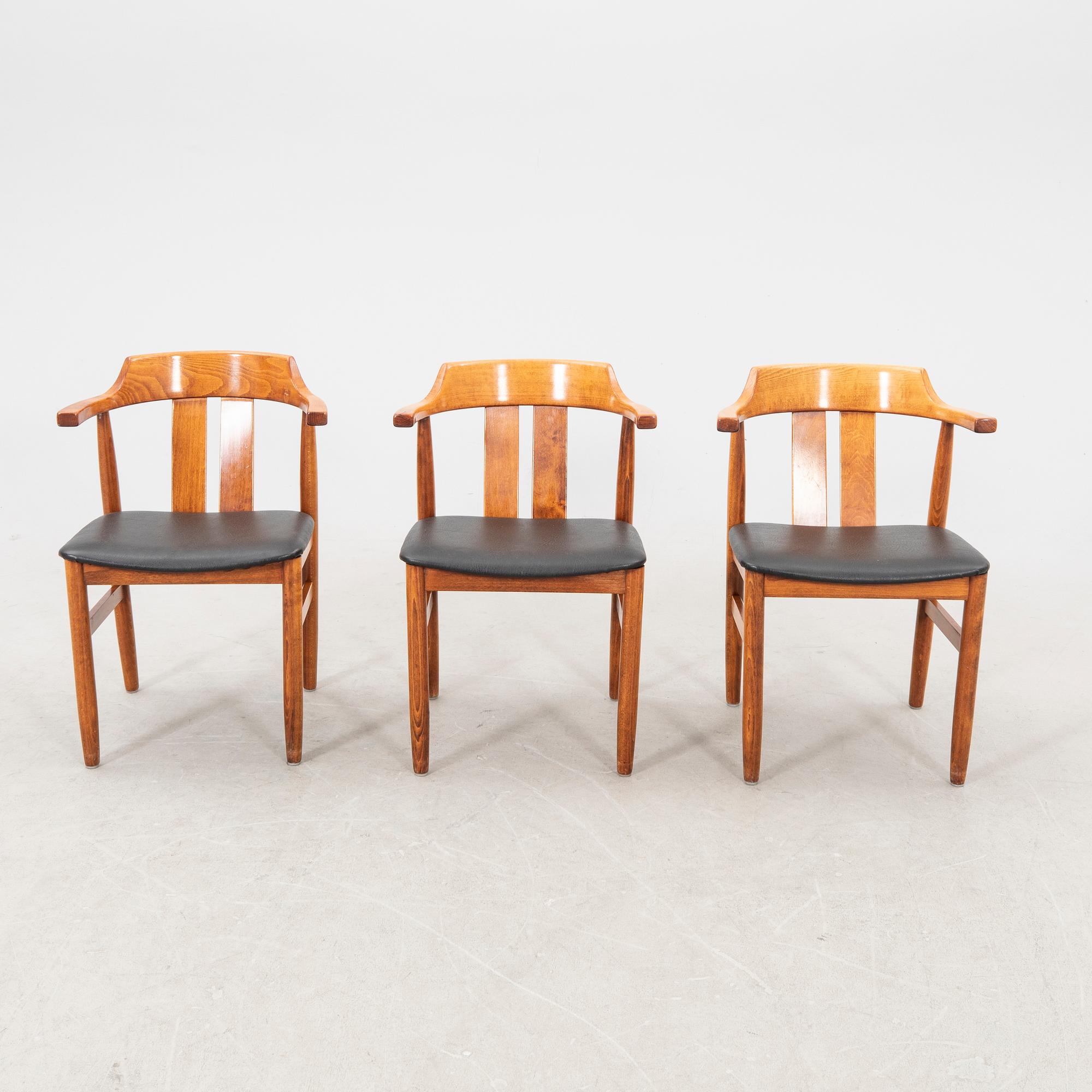 A set of six Gemla armchairs 1980s.
