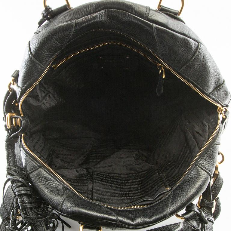 Prada, Väska "Cervo Patch Bauletto Fringe Bag".