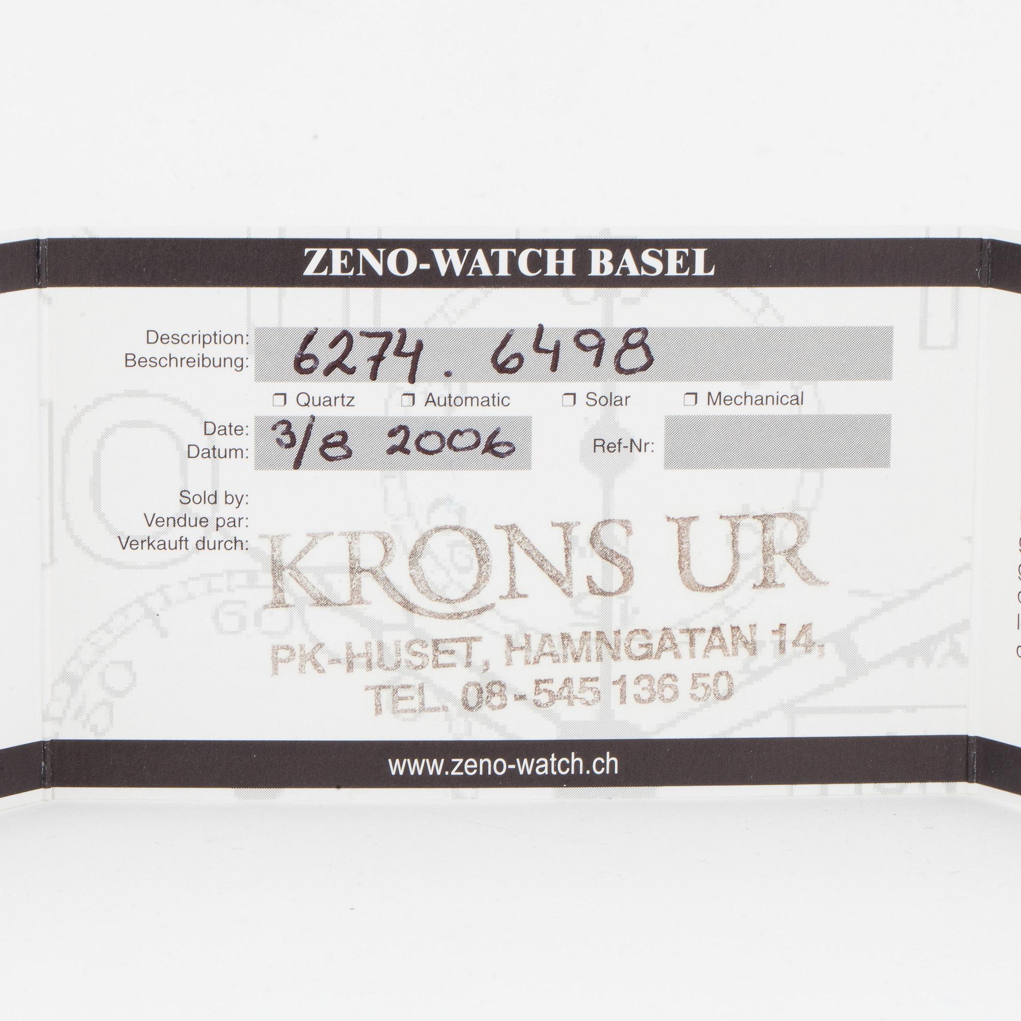 ZENO WATCH BASEL, wristwatch, 44 mm.