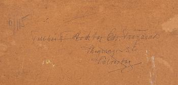 Carl Trägårdh, olja på pannå signerad.