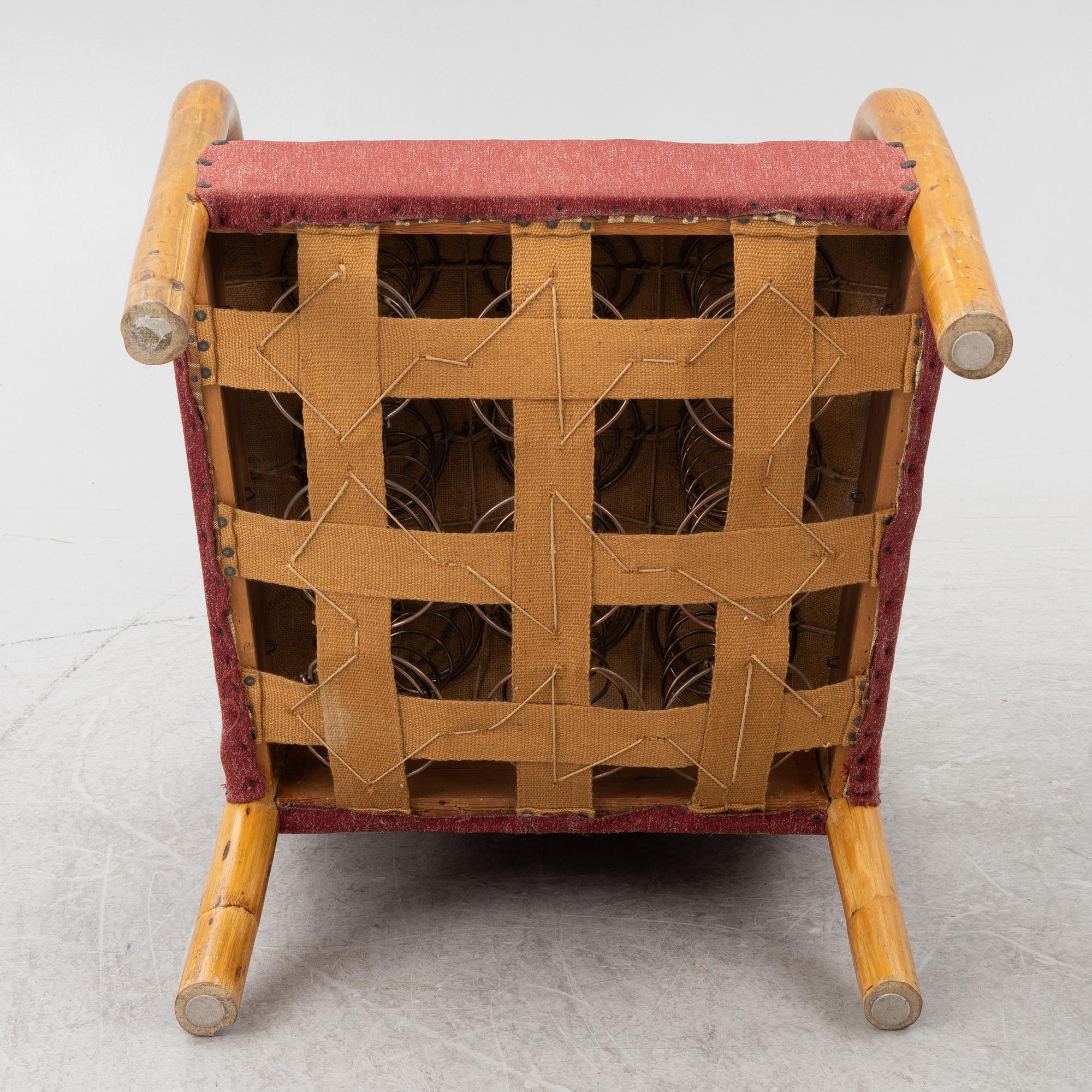 Armchairs, a pair, 1930s-40s.