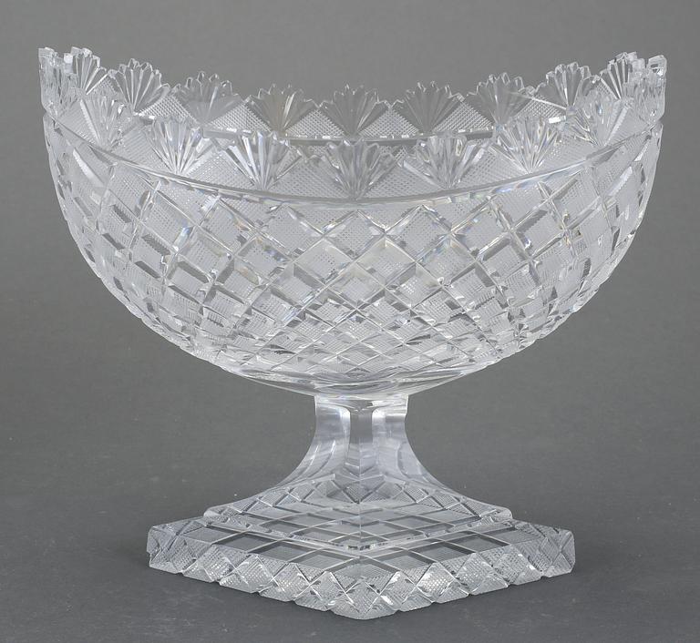UPPSATSSKÅLAR, ett par glas, sannolikt England/Irland, omkr år 1900.