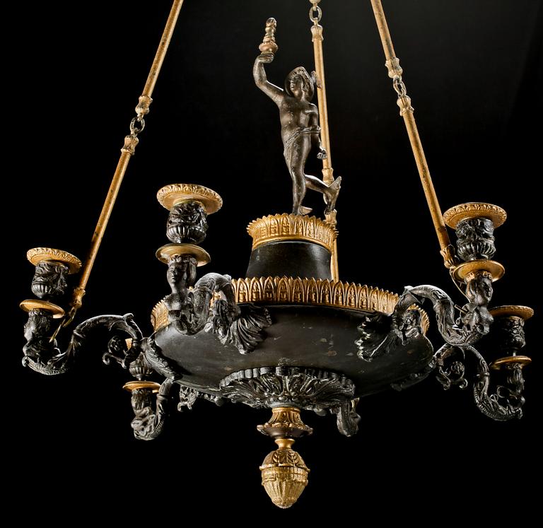 TAKAMPEL, empirestil, 1800-tal. Höjd ca 80 cm.