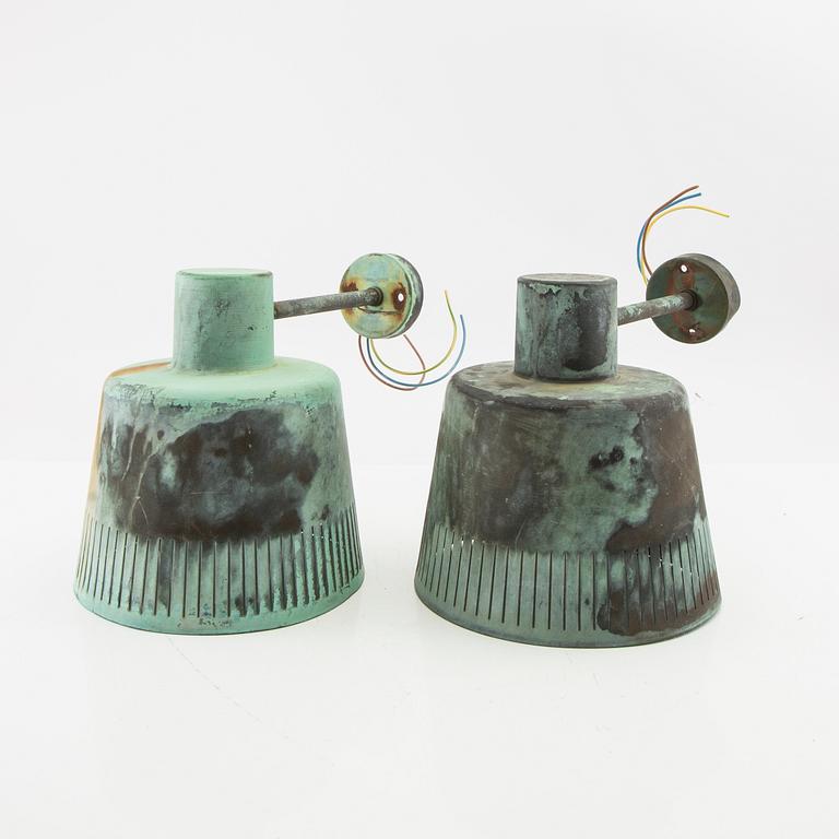 Hans Bergström, a pair of wall lamps from Ateljé Lyktan, mid/second half of the 20th century.