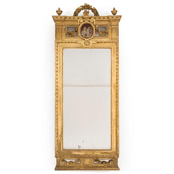 A Gustavian mirror dated 1787 by Lago Lundén (master in Stockholm 1773-1819).