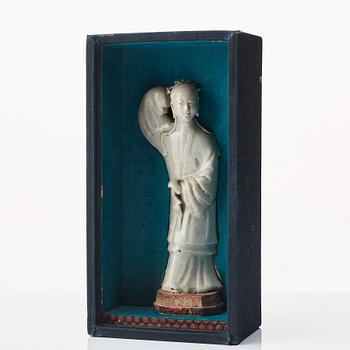 Figurin, blanc de chine. Qingdynastin, 1700-tal.