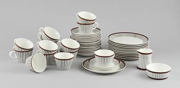 SERVISDELAR, 28 st, porslin, "Spisa Ribb", Stig Lindberg, Gustavsberg, 1900-talets andra hälft.