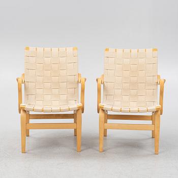 Bruno Mathsson, A pair of 'Eva' Easy chairs, for Dux, end of the 20th Century.