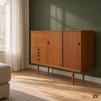 Sideboard, Hugo Troeds, Bra Bohag, Bjärnum, mid-20th century.