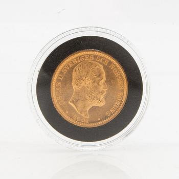 Guldmynt Sverige, Oscar II 20 kr, 1901.