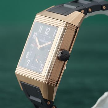 JAEGER-LeCOULTRE, Reverso, Squadra Hometime Black, 1000 Hours, wristwatch 35 x 40,5 (50,5) mm.