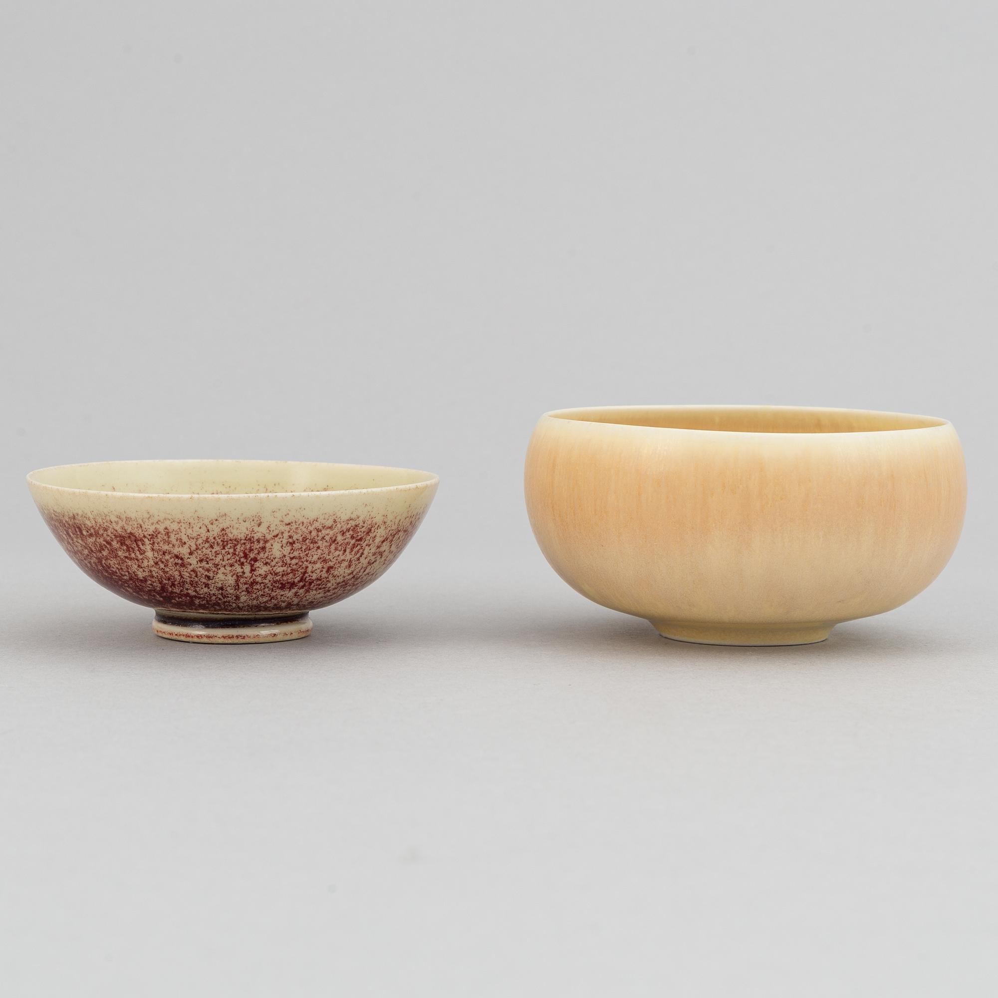 Sven Wejsfelt, vaser, 4 st och skålar, 2 st, Gustavsbergs studio.