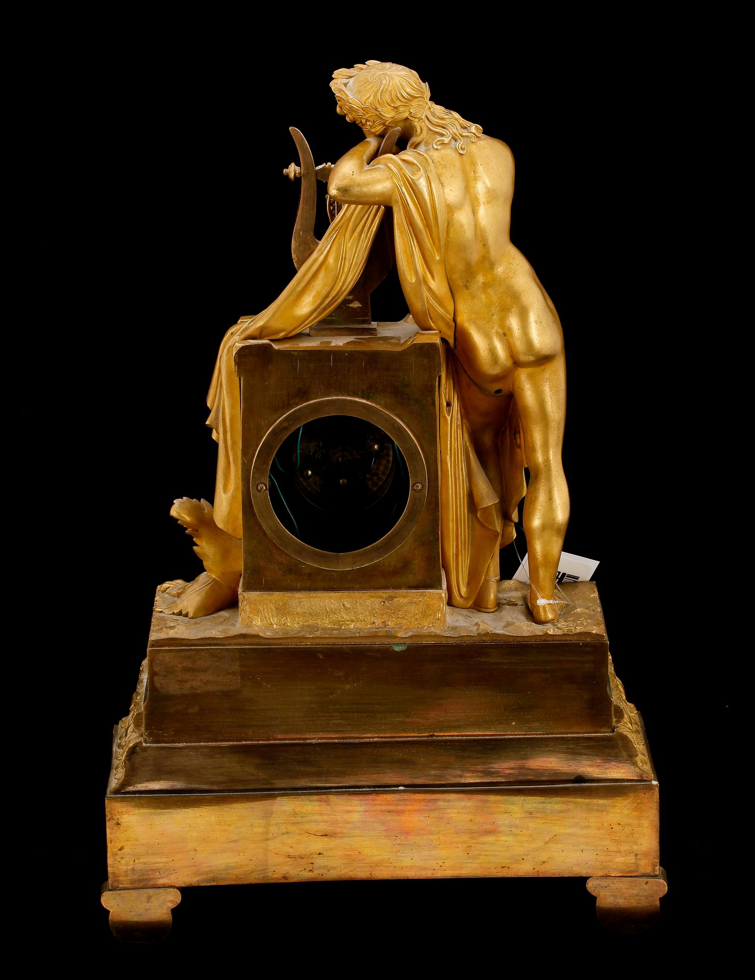 BORDSPENDYL, mässing, empire, 1800-talets första hälft.