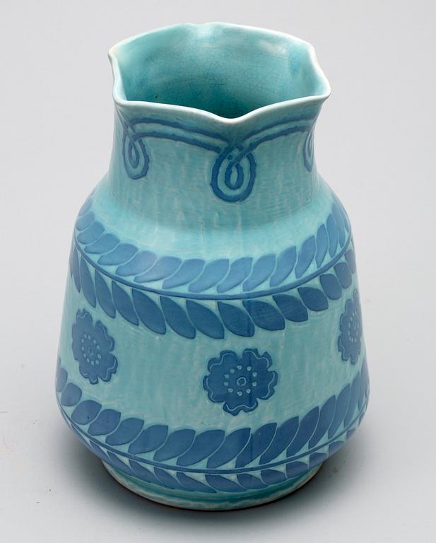VAS, flintgods, Josef Ekberg, Gustavsberg, Sgrafitto, 1914.