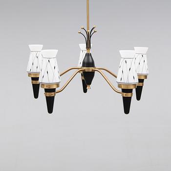 TAKLAMPA, 1900-talets mitt. Höjd ca 85 cm.